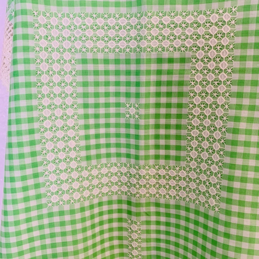 Vintage Embroidered Tablecloth Square 50' X 50